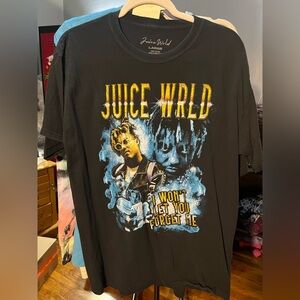 Juice Wrld Black Graphic Tee - Short Sleeve